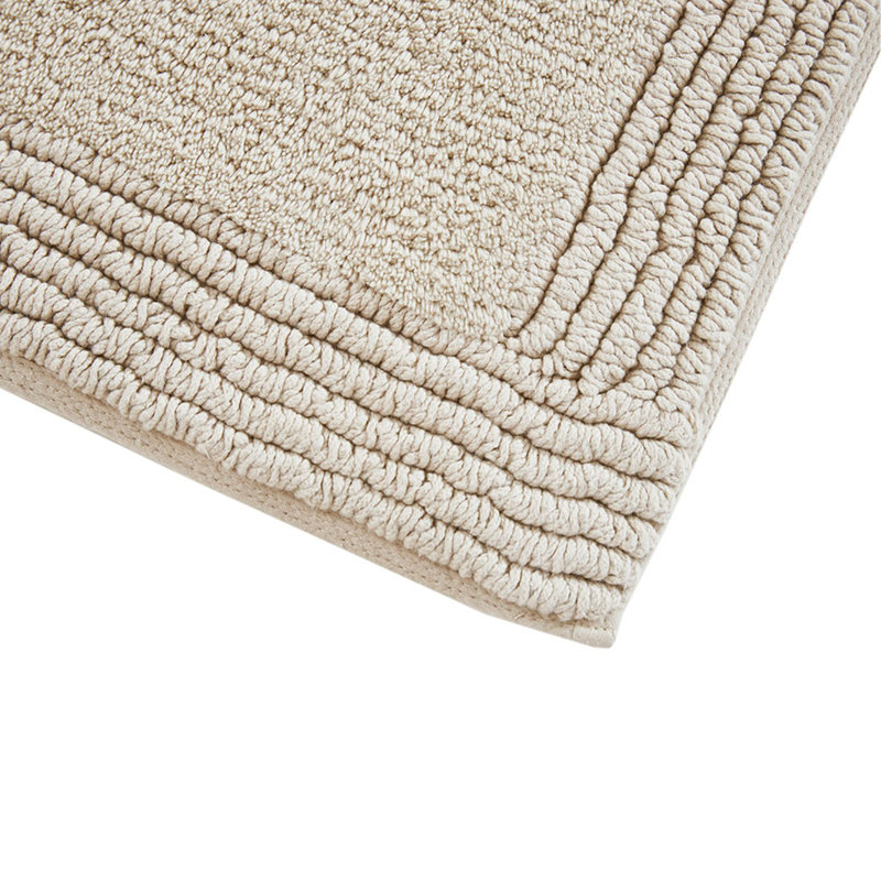 Tapis 100% coton touffeté 100% coton réversible naturel 24 x 72 po, Naturel, Tapis de couloir 2 pi x 6 pi