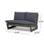 Causeuse large avec coussins 43 "Louise-1869764544