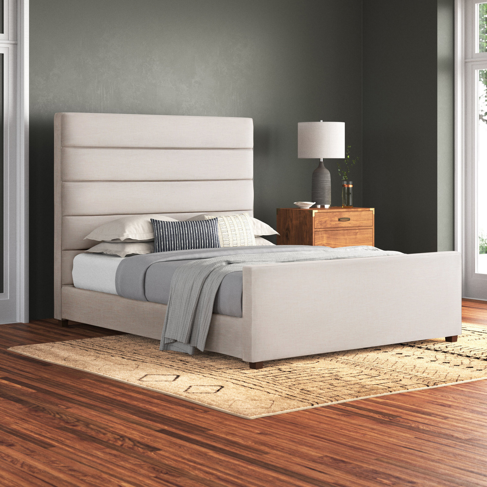 Vanora Upholstered Bed, Queen, Cambric Ivory