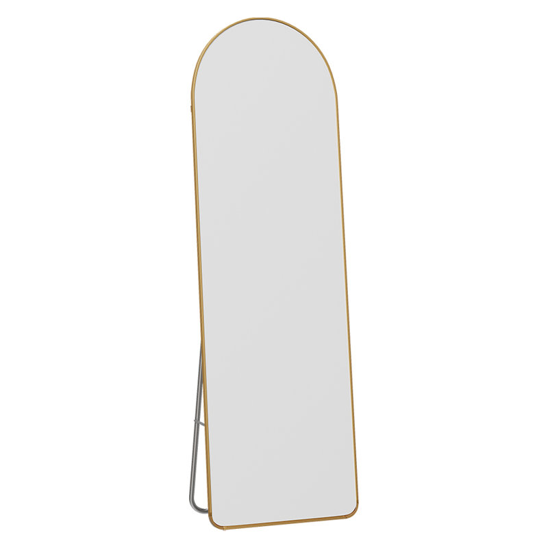 Metal Arch Floor Mirror, Gold