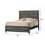 Lit standard en bois Doron gris vieilli-330145980