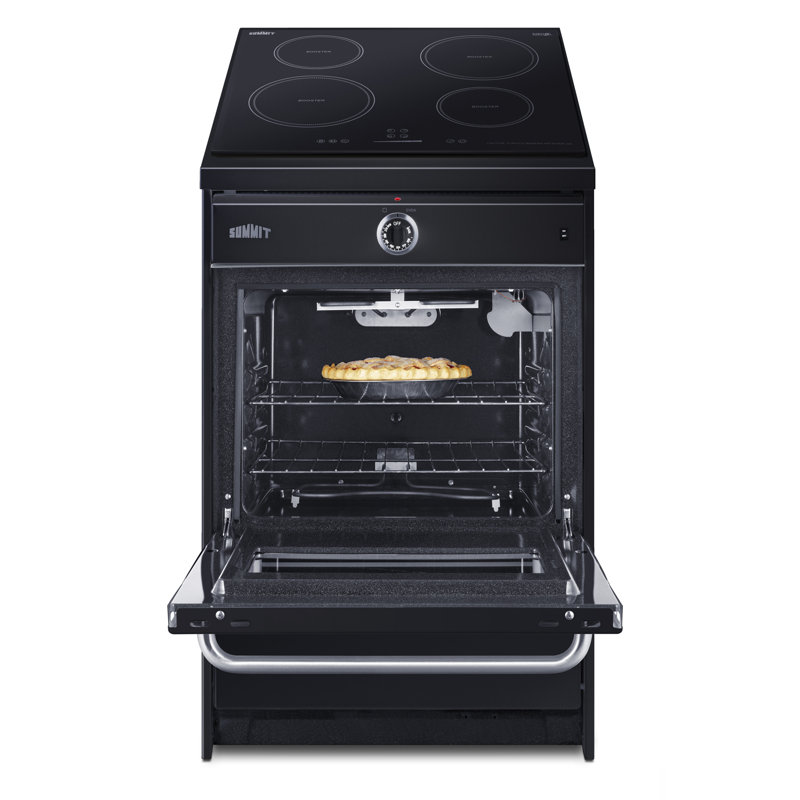 Summit Appliance 24" Wide White Induction Range, Black