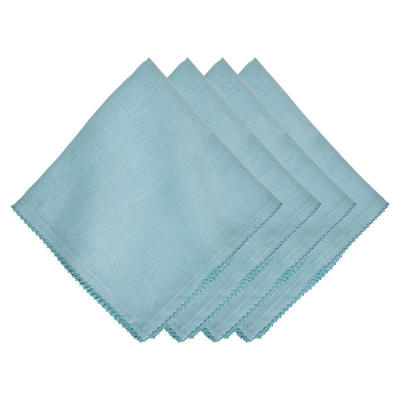 Berry Scallop Napkin, Light Blue