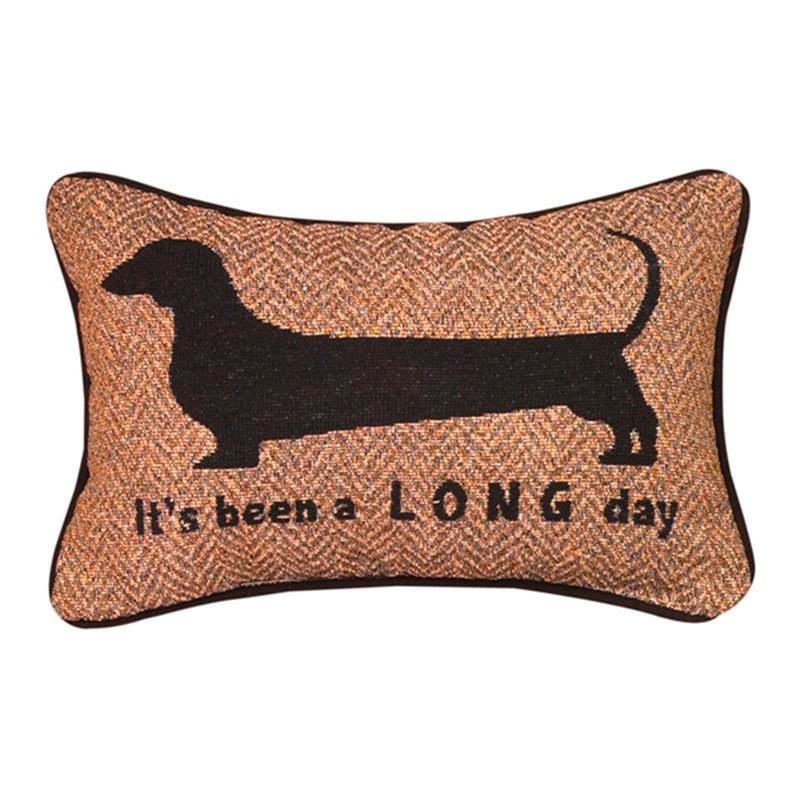 Coussin décoratif manuel à motif animal brun 12,5 po x 8,5 po