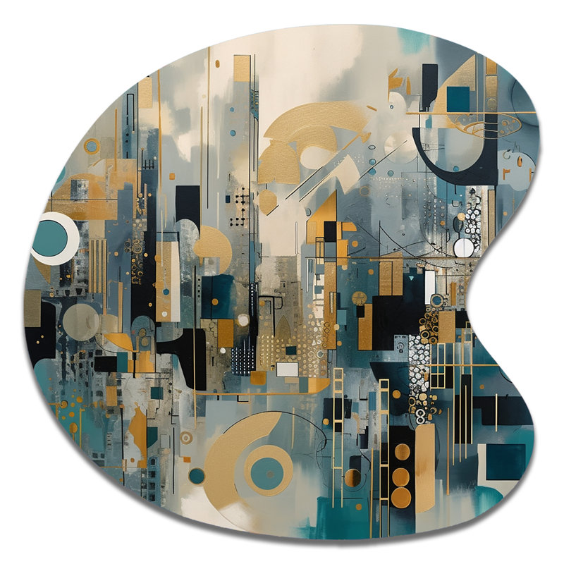 Transcendent Reality V - paysages uniques, art mural en métal, forme libre verte, H 33 po x l 33 po