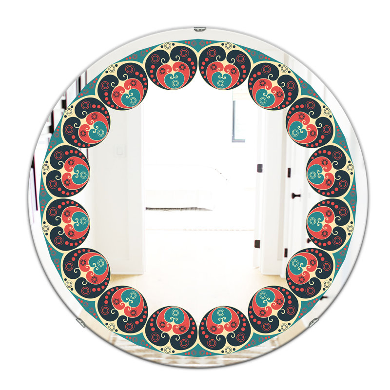 Miroir mural Mid-Century, H 23,6 po x l 23,6 po