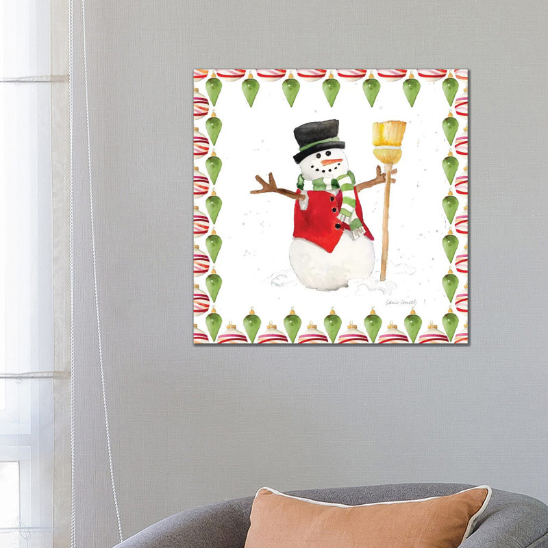 Christman Snowman Iv by Lanie Loreth - Wrapped Canvas Gallery-Wrapped Canvas Giclée, 66.04 cm H x 66.04 cm W x 3.175 cm D