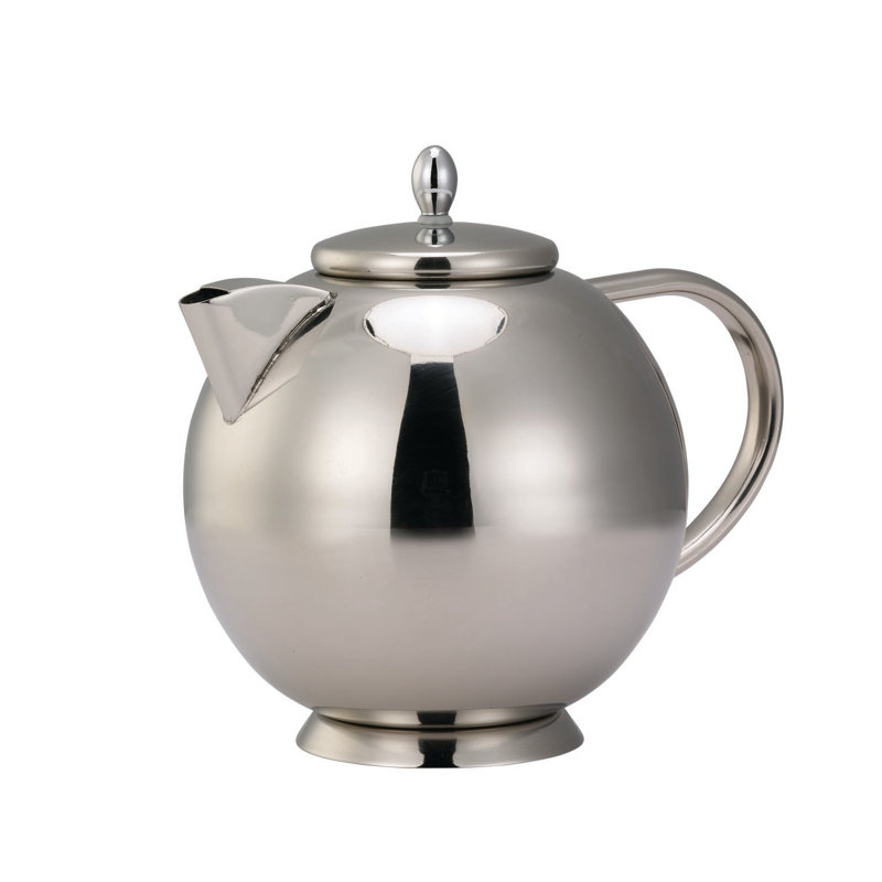 Polished Stainless Steel 24 Oz. Teapot