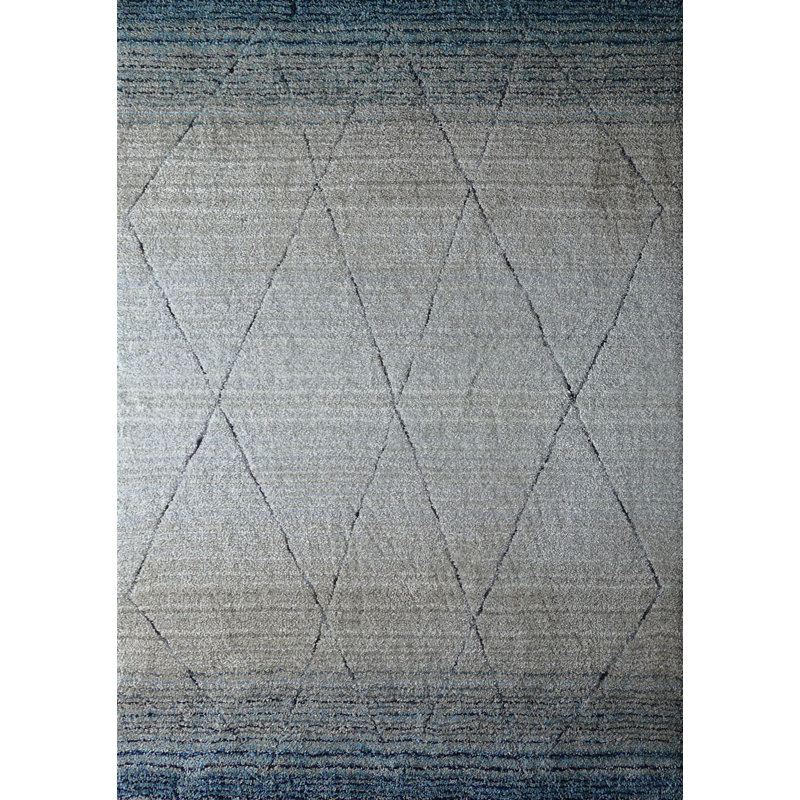 Tapis bleu touffeté à la main Ullman