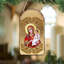 Inspirational Icon 5'' Handmade Wood Shatterproof Photo Ornament