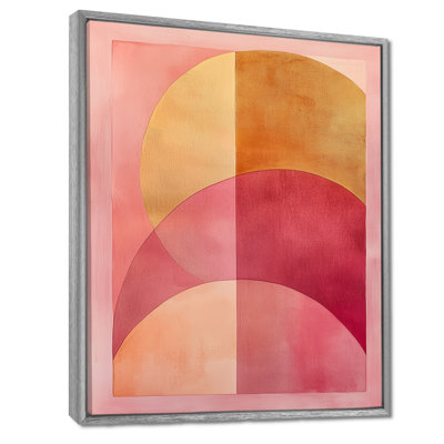 Toile métallique rose, art abstrait rosé, Cenobio