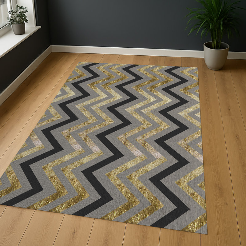 Geometric Area Rug, Runner 70 x 140 cm