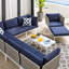 Ensemble de canapé modulaire d'extérieur en aluminium à tissage panier de 10 pièces Harmony par Modway-58125805-58125808