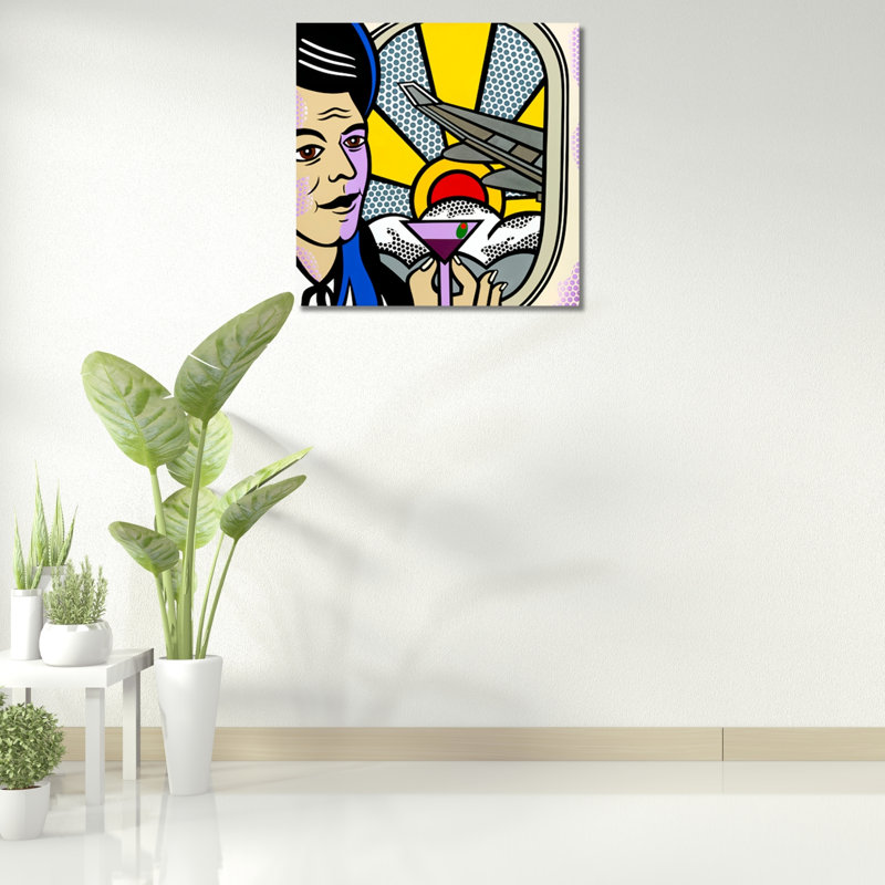 «First Class 2», peinture acrylique, toile tendue, art mural par Jo² 30 po x 30 po, H 48 po x l 48 po