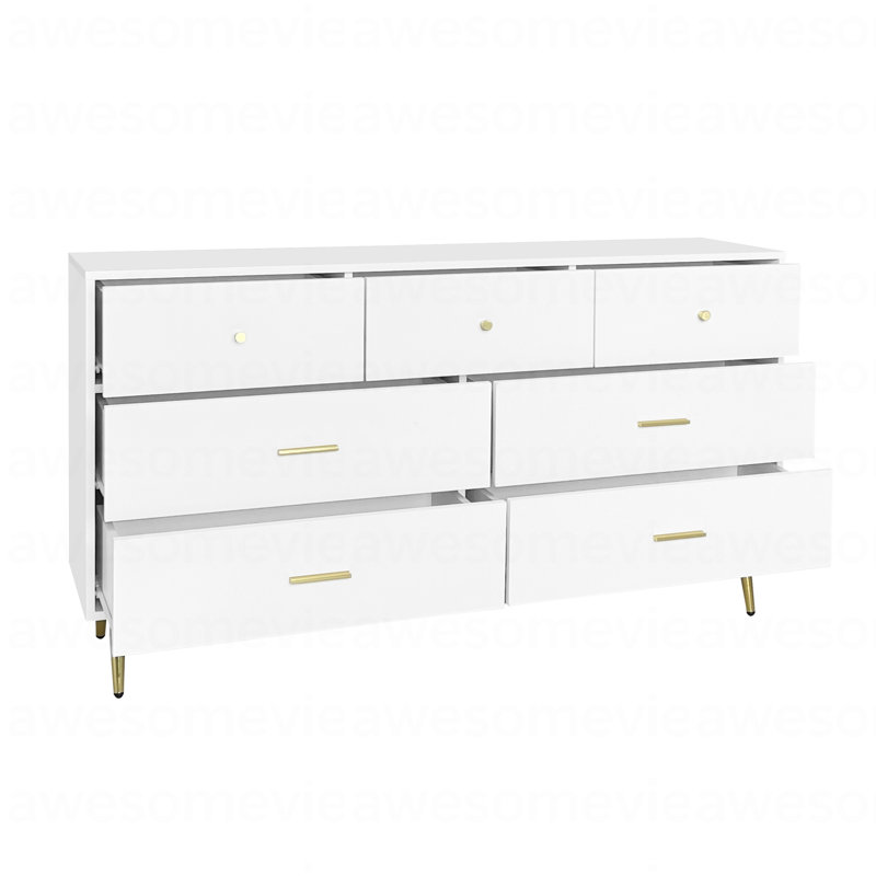 Commode de bureau 10 tiroirs sans poignée