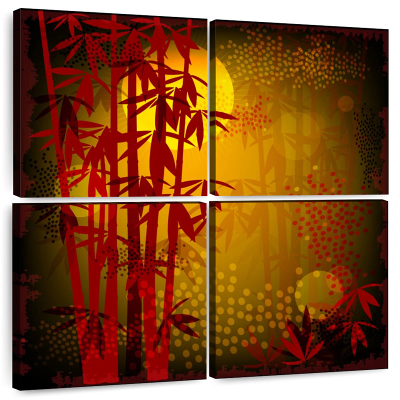Illustration de bambou rouge Alvord, H 18 po x l 18 po