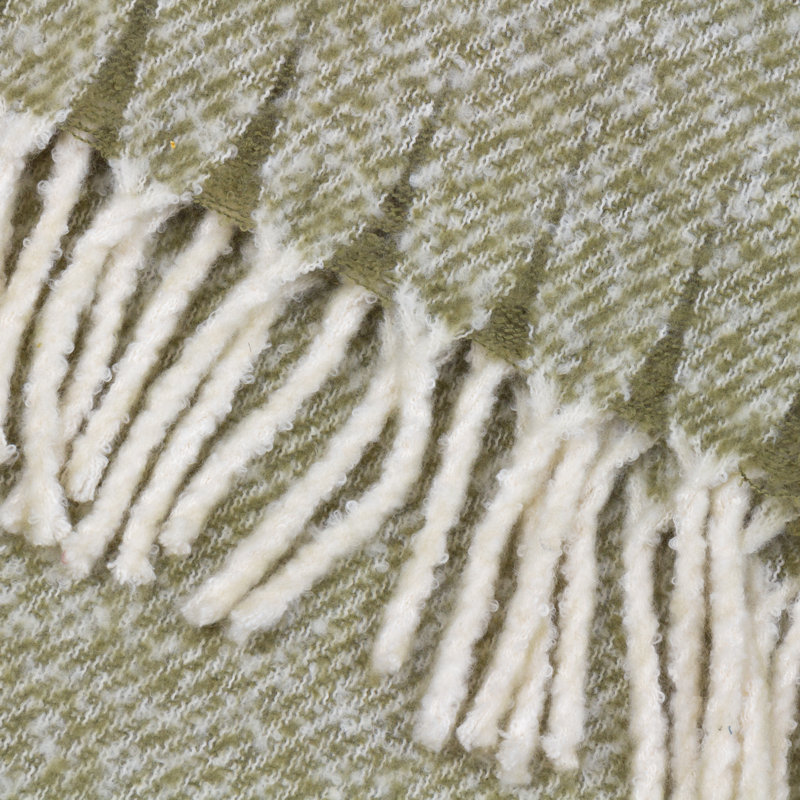 Machine Woven Throw Blanket, Green