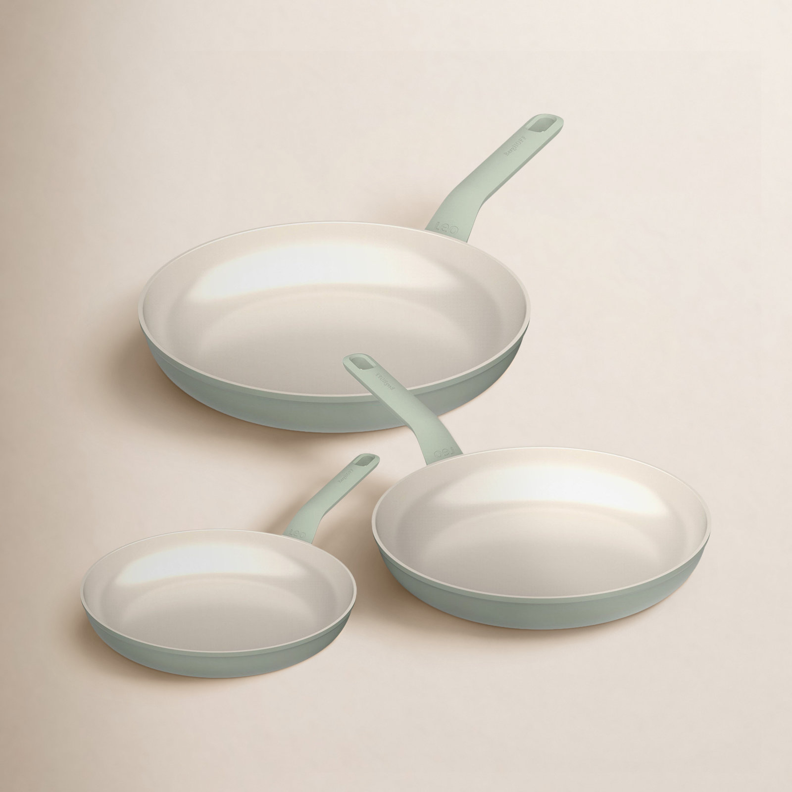 BergHOFF Leo Balance 3-Piece Frying Pan Set, Green