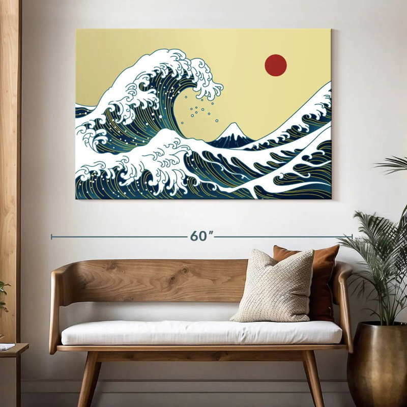 Gillard Great Wave Off Kanagawa, H 34 po x l 51 po
