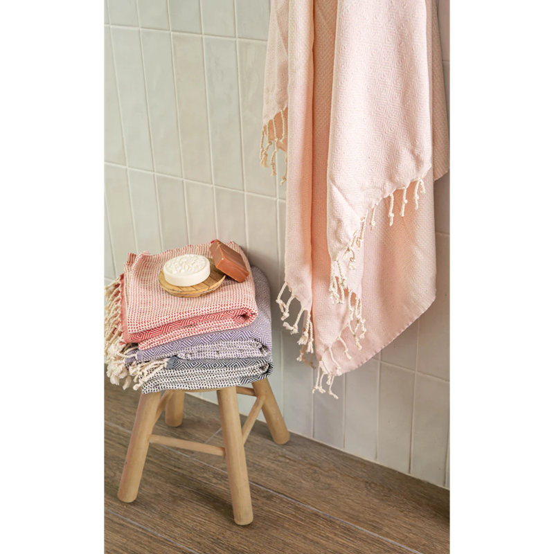 Serviette de bain Dilay, Rose