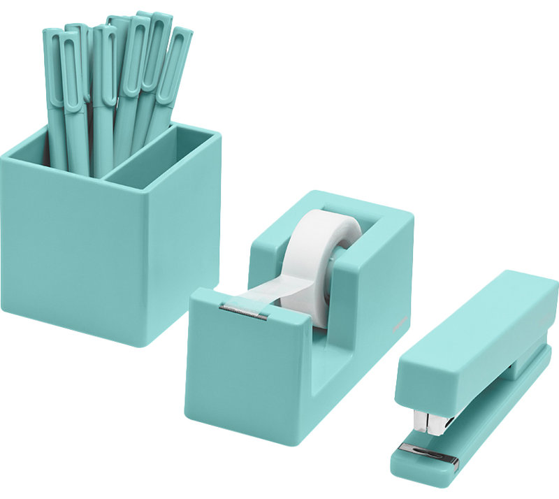 Plastic Desk Pad, Aqua