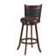 2 pièces 29 pouces tabouret de bar pivotant en bois avec siège rembourré en PVC-1125679735