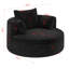 Fauteuil d'appoint pivotant avec 3 coussins amovibles