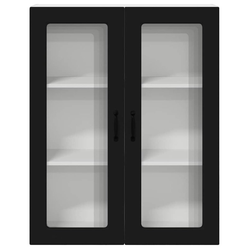 Vidaxl Kitchen Wall Cabinet With Shelf Concrete Grey 80 X 31 X 100 Cm, Black, 100cm H x 80cm W x 31cm D