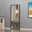 Porte intérieure vitrée Full-Lite 30" × 80", cadre en aluminium noir mat, porte à charnières pour garde-manger-136026393
