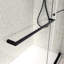 Porte de douche double coulissante noire matte 6076 pouces - verre trempé de 8 mm, Nano facile à nettoyer, fermeture douce, membrane imperméable noire, style, nettoyage, réglable, défense