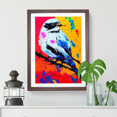 Paint Splash Bird No.5 - Framed Print