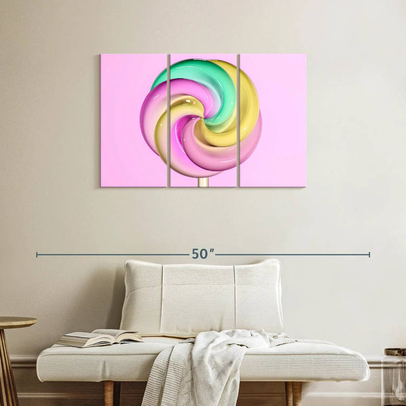 Sucette pastel, H 24 po x l 38 po