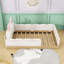 Lit plateforme tapissier avec sacs de rangement-499312972