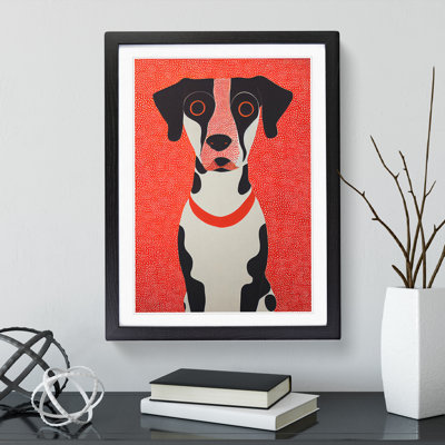 Cute Dog Abstract - Single Picture Frame Print