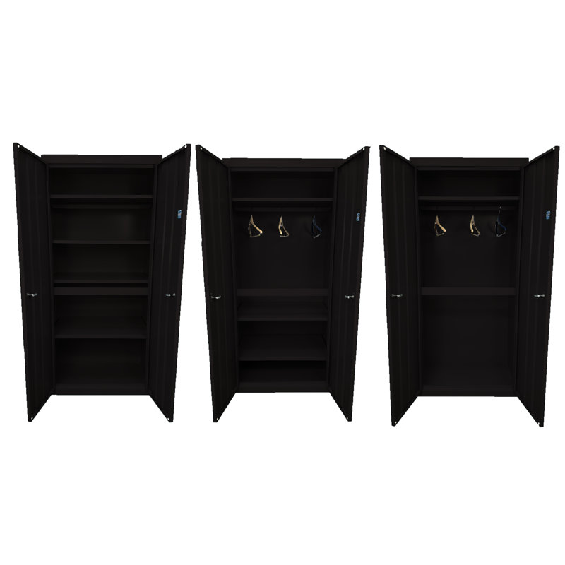 Armoire de rangement convertible, Noir