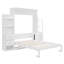 Lit escamotable double pleine grandeur avec tablettes, tiroirs et lumières DEL, gris-1494930281