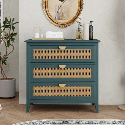 Commode 3 tiroirs Rattan