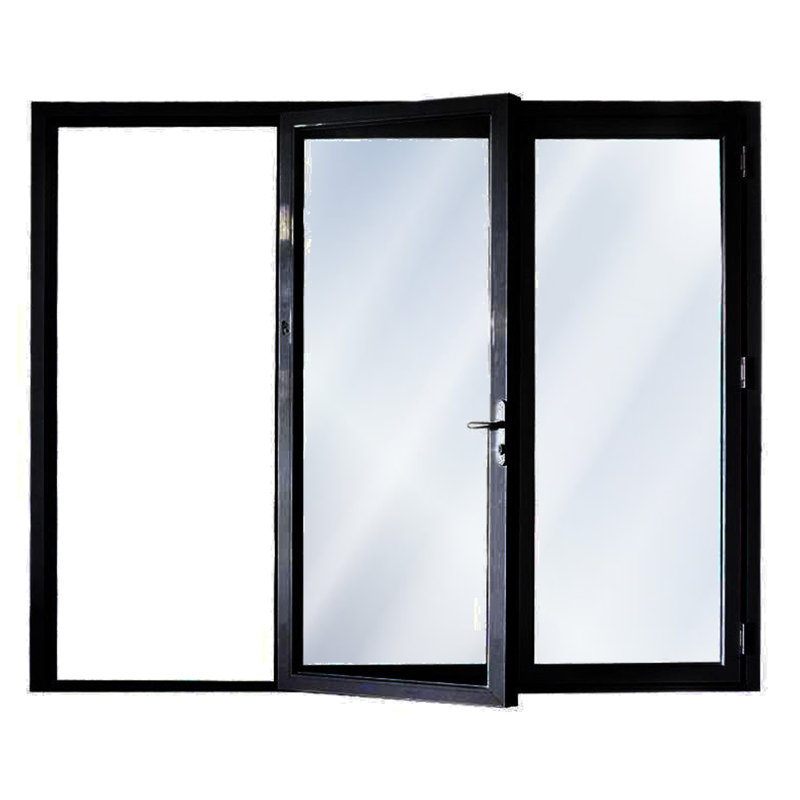 Portes de patio pliantes en aluminium, S'ouvre à gauche vers l'extérieur, Espresso brun, H 96 po x l 120 po x P 3 po