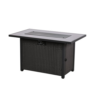 43"x26"Iron Propane Outdoor Fire Pit Table