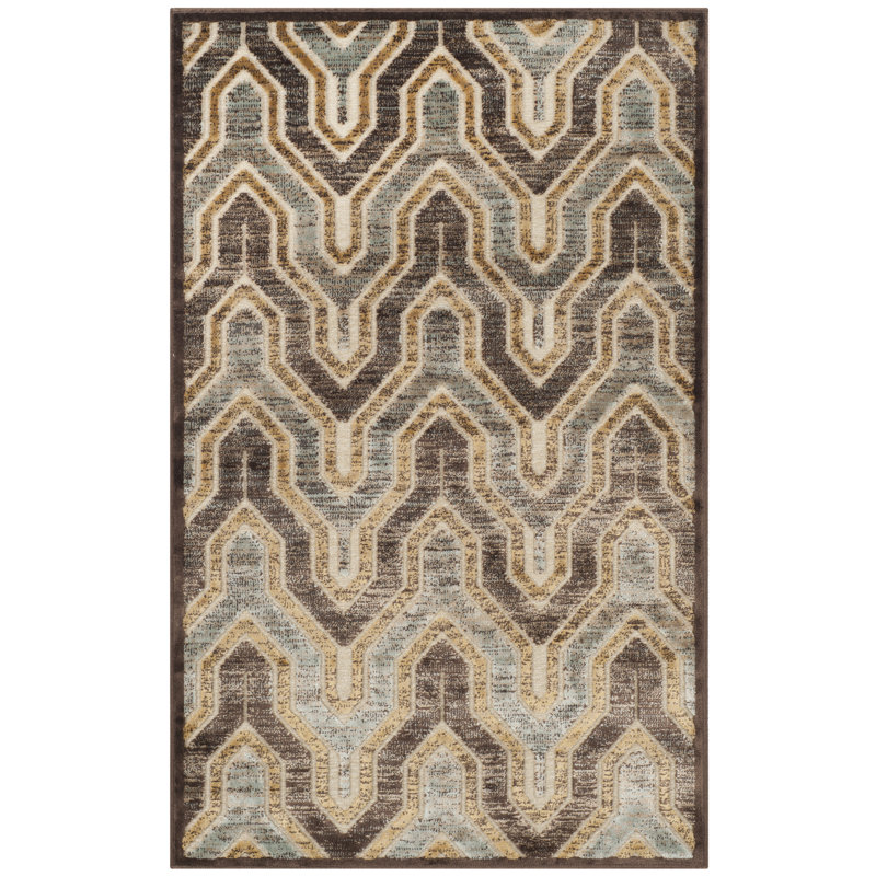 Tapis géométrique Addyson Performance, Rectangle 5 pi 3 po x 7 pi 6 po