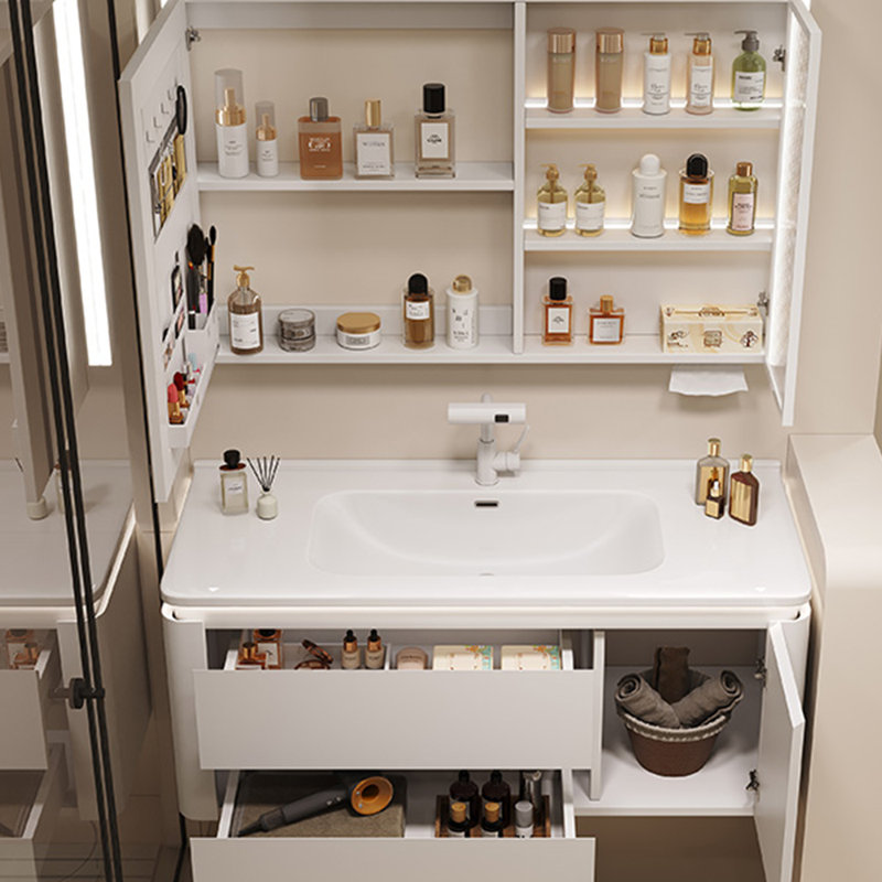 Simple French style bathroom cabinet.