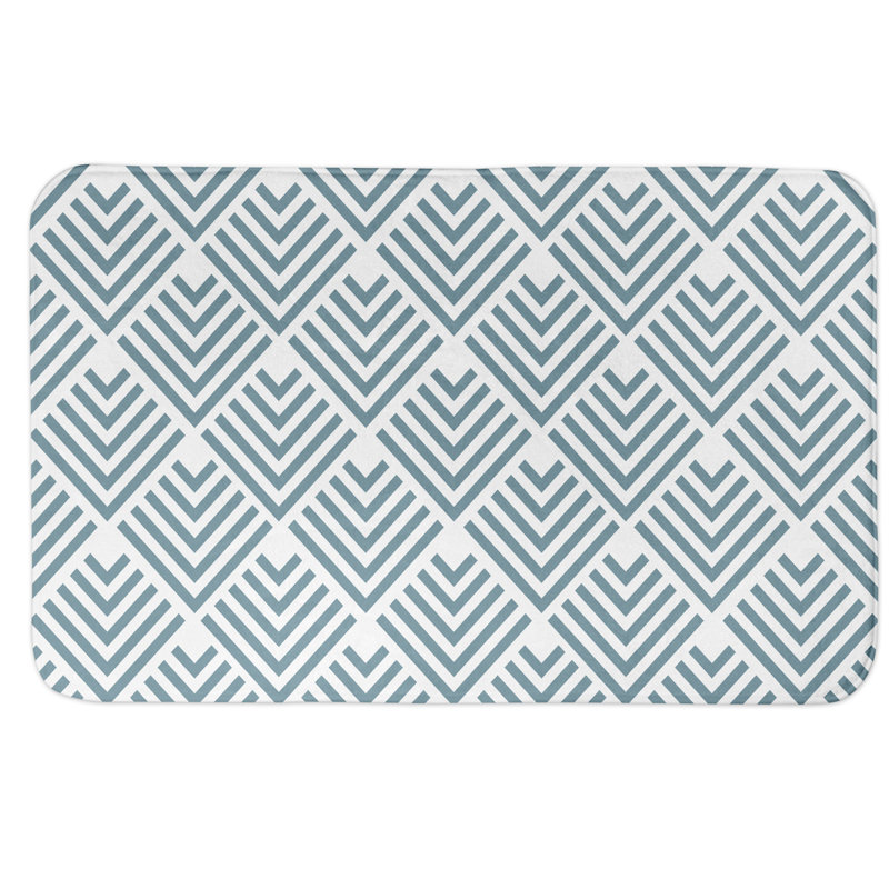 Tapis pour salle de bain Filipe Geo Arrows, Bleu