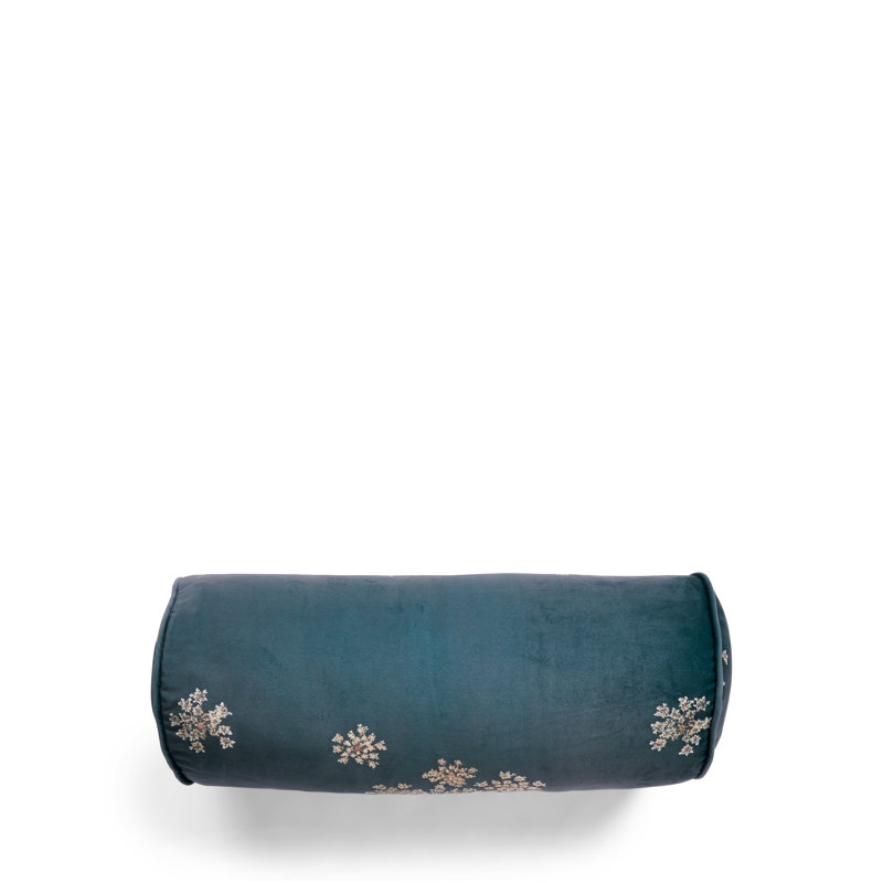 Lauren Floral Bolster Cushion, Indigo Blue