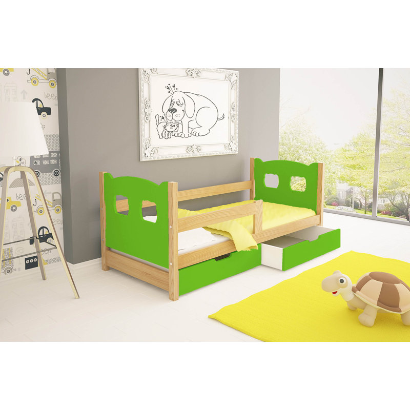 Hildulf Kids Bed and Mattress by Harriet Bee, Green