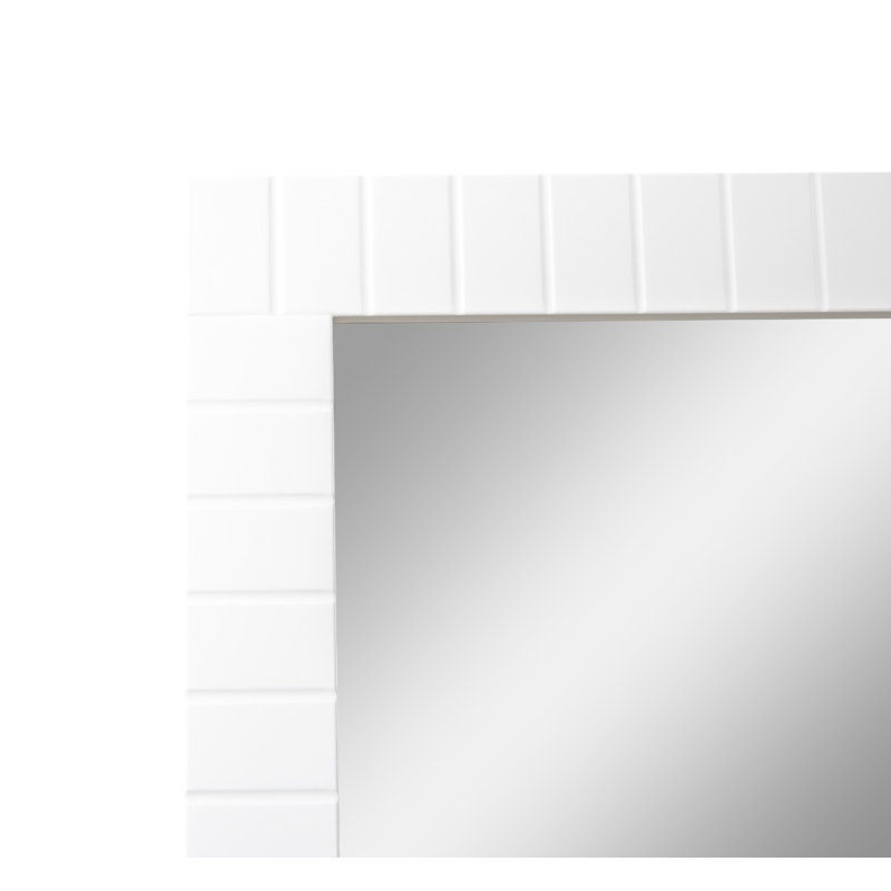 Miroir mural Kamien, Blanc mat, 28 po x 28 po
