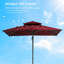Parasol de patio décalé 10 pi Outsunny