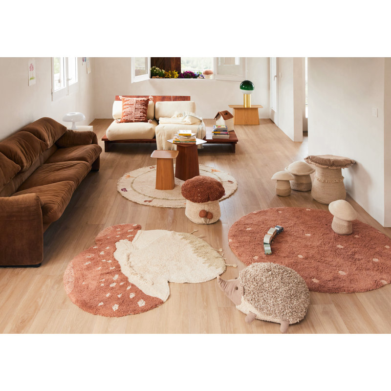 Mushroom Hunt Square Pouf