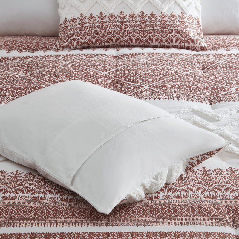 Auburn King Cotton Comforter Set with Chenille Tufting