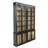 Mango Wood and Glass 2-Piece Cabinet with 8 Doors and 6 Shelves