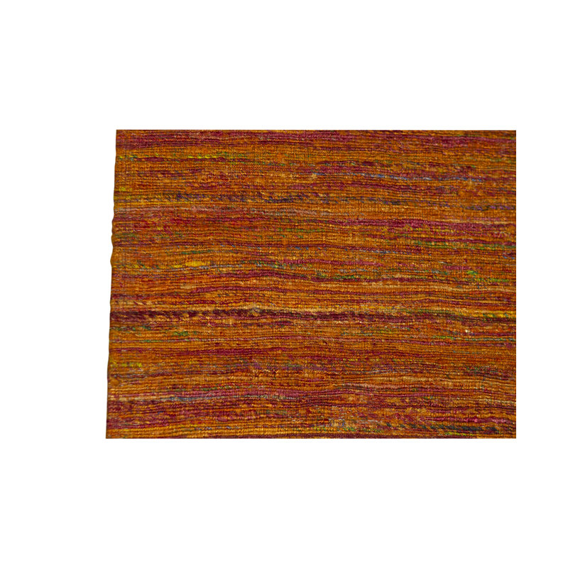 Tapis orange et multicolore noué à la main de haute qualité